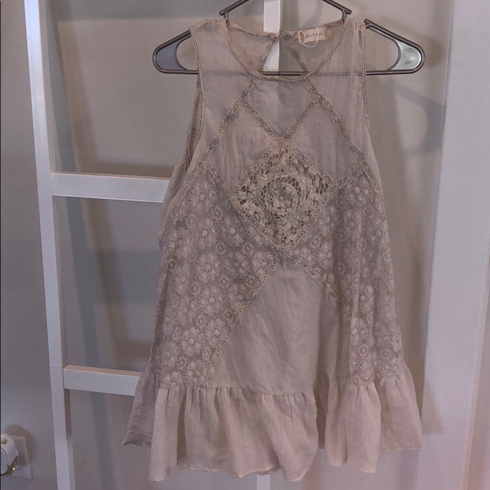 Cream lacy tunic